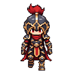 Guerreiro em arte chibi 2D animada